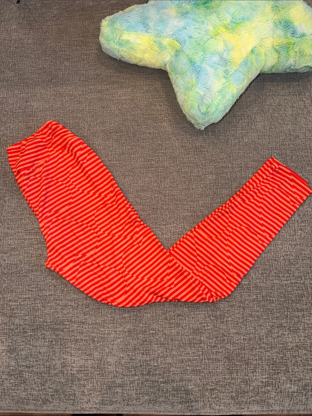 Lularoe Striped Leggings with Hearts
